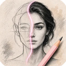 Sketch Steps: AI Loomis Draw 아이콘